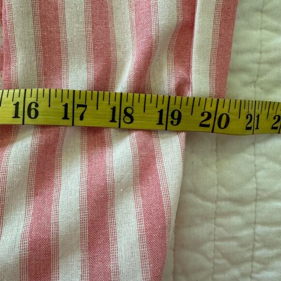 VERY J Womens Dress Medium Pink Striped Mini Fit Flare Summer Preppy Cottage - Picture 7 of 10